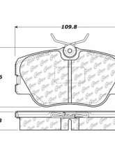Posi-Quiet Ceramic Brake Pads with Shims and Hardware 105.04230                                     - 105.04230 - Image 3