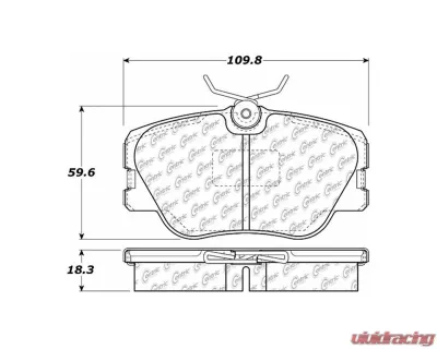 Posi-Quiet Ceramic Brake Pads with Shims and Hardware 105.04230 - 105.04230