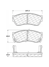 Posi-Quiet Ceramic Brake Pads with Shims and Hardware 105.04510                                     - 105.04510 - Image 3