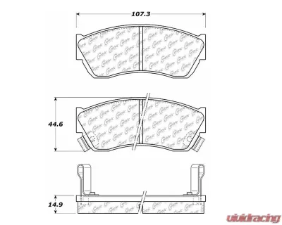 Posi-Quiet Ceramic Brake Pads with Shims and Hardware 105.04510 - 105.04510