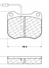 Posi-Quiet Ceramic Brake Pads with Shims 105.04550                                     - 105.04550 - Image 3