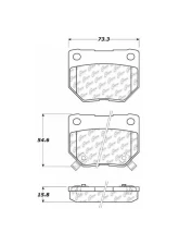 Posi-Quiet Ceramic Brake Pads with Shims 105.04610                                     - 105.04610 - Image 3