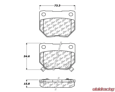 Posi-Quiet Ceramic Brake Pads with Shims 105.04610 - 105.04610