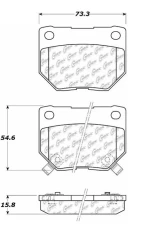 Posi-Quiet Ceramic Brake Pads with Shims 105.04610                                     - 105.04610 - Image 2