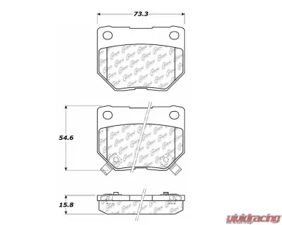 Posi-Quiet Ceramic Brake Pads with Shims 105.04610 - 105.04610