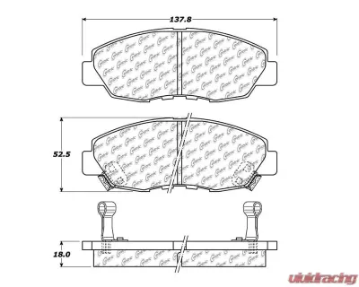 Posi-Quiet Ceramic Brake Pads with Shims and Hardware 105.04650 - 105.04650