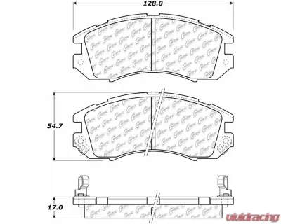 Posi-Quiet Ceramic Brake Pads with Shims and Hardware 105.04701 - 105.04701