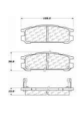 Posi-Quiet Ceramic Brake Pads with Shims and Hardware 105.04710                                     - 105.04710 - Image 3