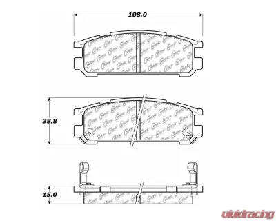 Posi-Quiet Ceramic Brake Pads with Shims and Hardware 105.04710 - 105.04710