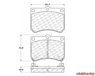 Posi-Quiet Ceramic Brake Pads with Shims and Hardware 105.04730 - 105.04730