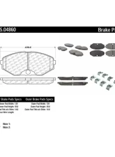 Posi-Quiet Ceramic Brake Pads with Shims and Hardware 105.04860                                     - 105.04860 - Image 2