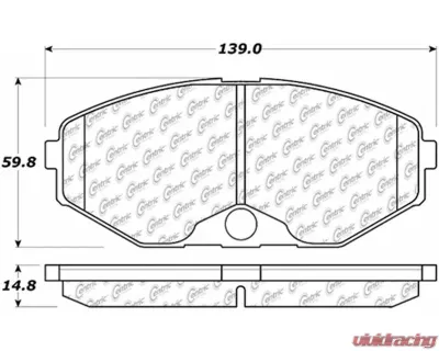 Posi-Quiet Ceramic Brake Pads with Shims and Hardware 105.04860 - 105.04860