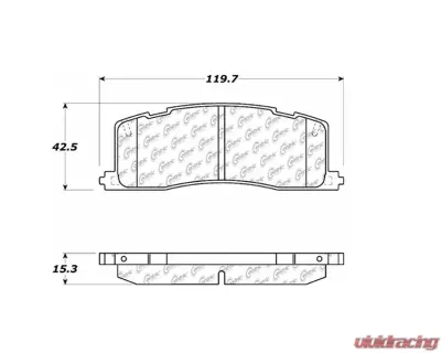 Posi-Quiet Ceramic Brake Pads with Shims and Hardware 105.05010 - 105.05010