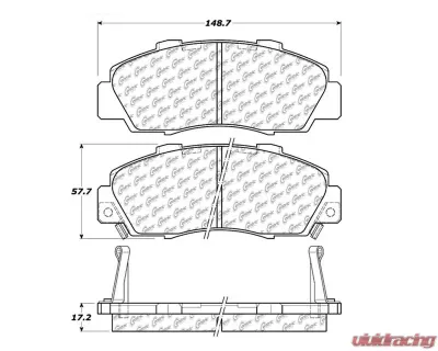 Posi-Quiet Ceramic Brake Pads with Shims and Hardware 105.05030 - 105.05030