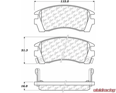 Posi-Quiet Ceramic Brake Pads with Shims and Hardware 105.05090 - 105.05090