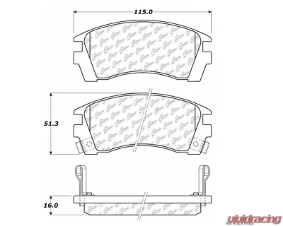 Posi-Quiet Ceramic Brake Pads with Shims and Hardware 105.05090 - 105.05090