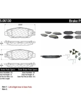 Posi-Quiet Ceramic Brake Pads with Shims and Hardware 105.06130                                     - 105.06130 - Image 2