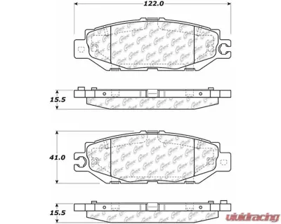 Posi-Quiet Ceramic Brake Pads with Shims and Hardware 105.06130 - 105.06130