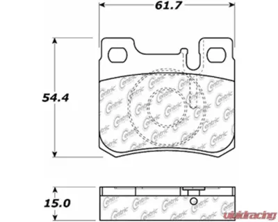 Posi-Quiet Ceramic Brake Pads with Shims and Hardware 105.06200 - 105.06200