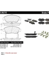 Posi-Quiet Ceramic Brake Pads with Shims and Hardware 105.06210                                     - 105.06210 - Image 2