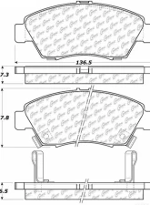Posi-Quiet Ceramic Brake Pads with Shims and Hardware 105.06210                                     - 105.06210 - Image 3