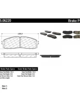 Posi-Quiet Ceramic Brake Pads with Shims 105.06220                                     - 105.06220 - Image 2