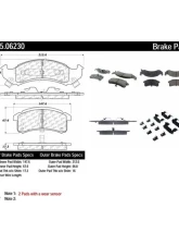 Posi-Quiet Ceramic Brake Pads with Shims and Hardware 105.06230                                     - 105.06230 - Image 2