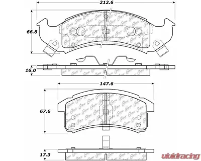 Posi-Quiet Ceramic Brake Pads with Shims and Hardware 105.06230 - 105.06230