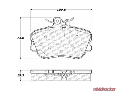 Posi-Quiet Ceramic Brake Pads with Shims and Hardware 105.06450 - 105.06450