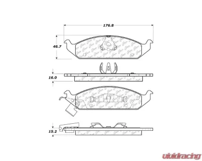 Posi-Quiet Ceramic Brake Pads with Shims and Hardware 105.06500 - 105.06500