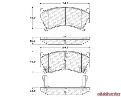Posi-Quiet Ceramic Brake Pads with Shims and Hardware 105.06680 - 105.06680
