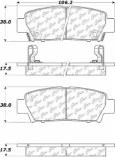 Posi-Quiet Ceramic Brake Pads with Shims and Hardware 105.06720                                     - 105.06720 - Image 4