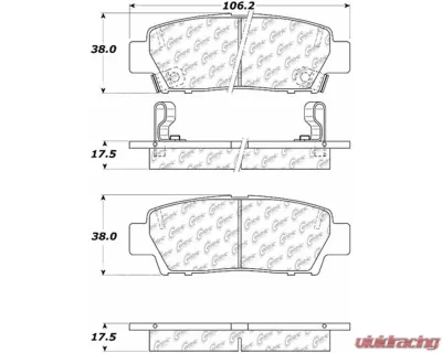 Posi-Quiet Ceramic Brake Pads with Shims and Hardware 105.06720 - 105.06720
