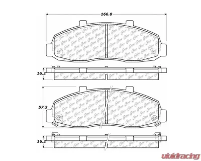 Posi-Quiet Ceramic Brake Pads with Shims and Hardware 105.06790 - 105.06790