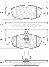 Posi-Quiet Ceramic Brake Pads with Shims and Hardware 105.06881                                     - 105.06881 - Image 4