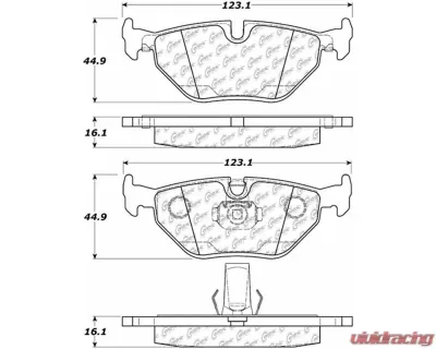 Posi-Quiet Ceramic Brake Pads with Shims and Hardware 105.06921 - 105.06921