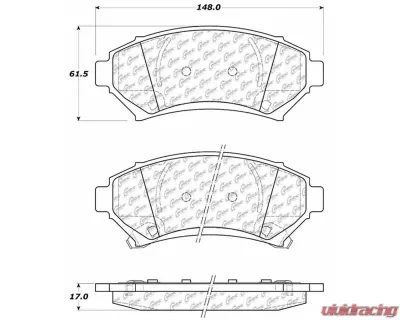 Posi-Quiet Ceramic Brake Pads with Shims and Hardware 105.06990 - 105.06990