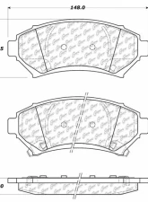 Posi-Quiet Ceramic Brake Pads with Shims and Hardware 105.06990                                     - 105.06990 - Image 5