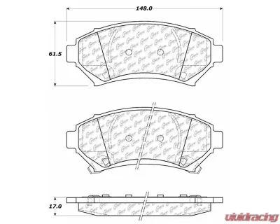 Posi-Quiet Ceramic Brake Pads with Shims and Hardware 105.06990 - 105.06990