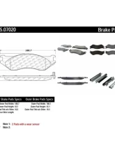 Posi-Quiet Ceramic Brake Pads with Shims and Hardware 105.07020                                     - 105.07020 - Image 2
