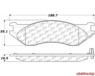 Posi-Quiet Ceramic Brake Pads with Shims and Hardware 105.07020 - 105.07020