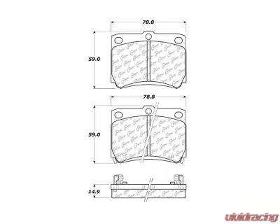 Posi-Quiet Ceramic Brake Pads with Shims and Hardware 105.07330 - 105.07330