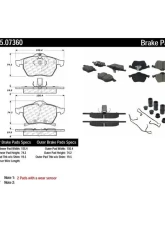 Posi-Quiet Ceramic Brake Pads with Shims and Hardware 105.07360                                     - 105.07360 - Image 3