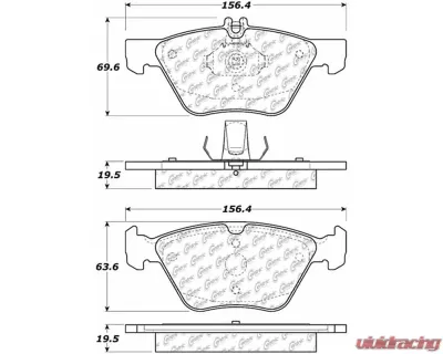 Posi-Quiet Ceramic Brake Pads with Shims and Hardware 105.07400 - 105.07400