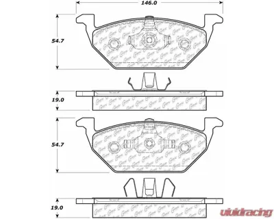 Posi-Quiet Ceramic Brake Pads with Shims and Hardware 105.07680 - 105.07680