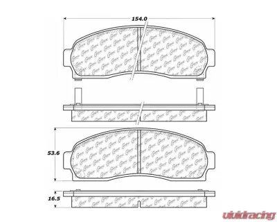 Posi-Quiet Ceramic Brake Pads with Shims and Hardware 105.08330 - 105.08330