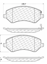 Posi-Quiet Ceramic Brake Pads with Shims and Hardware 105.08560                                     - 105.08560 - Image 4