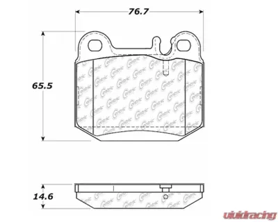 Posi-Quiet Ceramic Brake Pads with Shims and Hardware 105.08740 - 105.08740