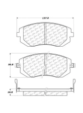 Posi-Quiet Ceramic Brake Pads with Shims and Hardware 105.09290                                     - 105.09290 - Image 2