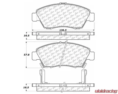 Posi-Quiet Ceramic Brake Pads with Shims and Hardware 105.09481 - 105.09481